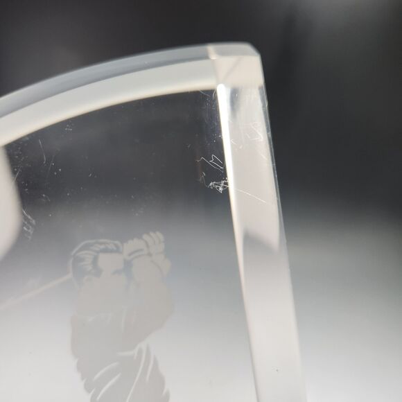 Lucite Bookends Wintrade of Beverly Hills CA Golfer Gift Golf Course Decor VTG - Picture 9 of 10